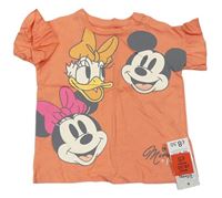 Oranžové tričko s Minnií Disney 