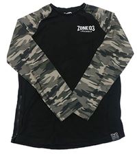 Černo-army triko s nápisem C&A