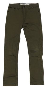 Olivové skinny rifle Denim Co.