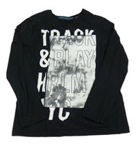 Černé triko s nápisem C&A