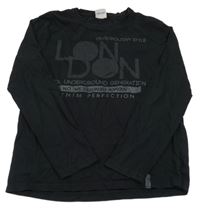 Černé triko s nápisy Yigga 