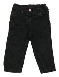 Černé květinové rifle George 