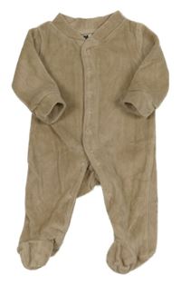 Béžový sametový overal So Cute