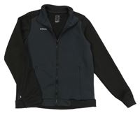 Tmavošedo-černá sportovní funkční propínací mikina Decathlon 