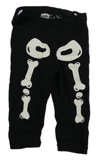 Černé tepláky s kostrou H&M