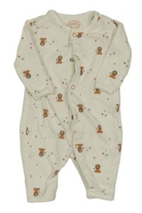 Bílý overal s lvíčky 