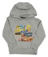 Šedá mikina s McQueenem a kapucí Disney 