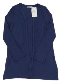 Nové - Tmavomodrý žebrovaný cardigan M&S
