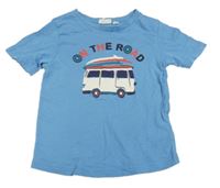 Modré tričko s autobusem Impidimpi
