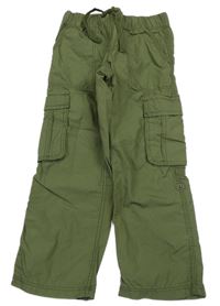 Khaki plátěné rolovací kalhoty H&M