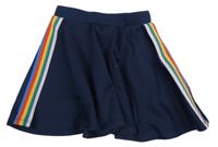 Tmavomodrá kolová sukně s proužky C&A