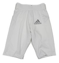 Bílé sportovní funkční spodní kraťasy Adidas 
