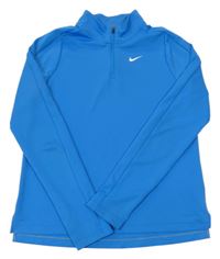 Modrá funkční sportovní mikina s logem Nike