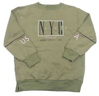 Khaki mikina s písmenky zn. New Look