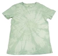 Olivovo-bílé batikované tričko H&M