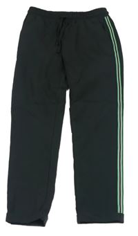 Černé chino crop kalhoty s pruhy jpc
