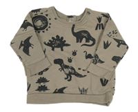 Šedohnědá mikina s dinosaury Next