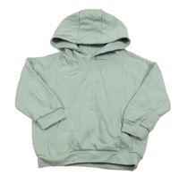 Olivovošedá oversize mikina s kapsou a kapucí F&F