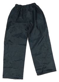 Tmavošedé šusťákové nepromokavé kalhoty 