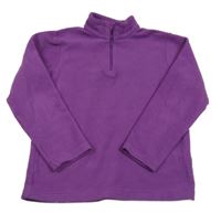 Purpurová fleecová funkční mikina Quechua