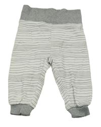 Bílo-šedé pruhované tepláky lupilu