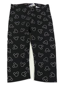Černé capri legíny s Mickey Disney
