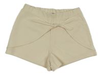 Smetanové mačkané kraťasy s uzlem RIVER ISLAND