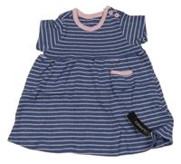 Nové - modro-růžové pruhované šaty St. Bernard