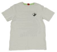 Bílé tričko s potiskem a nápisy S. Oliver