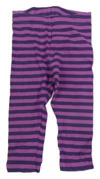 Tmavofialovo-borůvkové pruhované legíny H&M