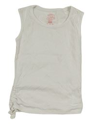 Bílý žebrovaný crop top F&F