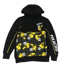 Černá mikina s Pikachu a kapucí George