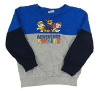 Safírovo-šedo-tmavomodrá mikina s Paw Patrol zn. Nickelodeon