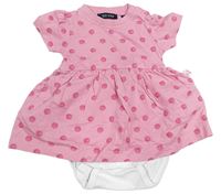 Růžová puntíkatá tunika s všitým body Blue Seven
