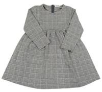 Šedo-černo-růžové kostkované šaty Topolino