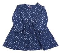 Tmavomodré puntíkaté teplákové šaty Peacocks