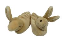 Béžové chlupaté zateplené capáčky s králíkem vel. 15/16