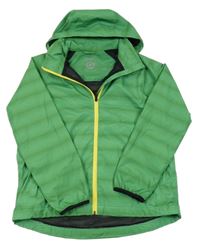 Zelená pruhovaná šusťáková jarní funkční bunda s kapucí Killtec