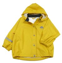 Hořčicová nepromokavá bunda s mrakem a kapucí H&M