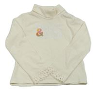 Krémový rolák s nápisem Elle