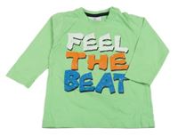 Zelené triko s nápisem Topomini