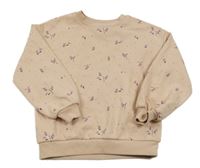 Starorůžová puntíkatá mikina s květinami M&S