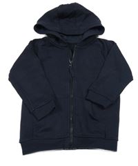 Tmavomodrá propínací mikina s kapucí Matalan