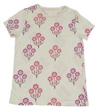 Bílé květované tričko George