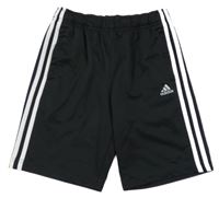 Černé sportovní kraťasy s logem Adidas