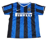 Modro-černé pruhované fotbalové tričko - Inter Milán Nike