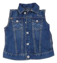 Modrá riflová vesta Pepe Jeans