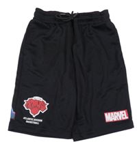 Černé sportovní kraťasy s Marvel Primark