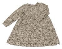 Béžové vzorované bavlněné šaty H&M