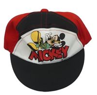 Červeno-černá kšiltovka s Mickeym zn. Disney